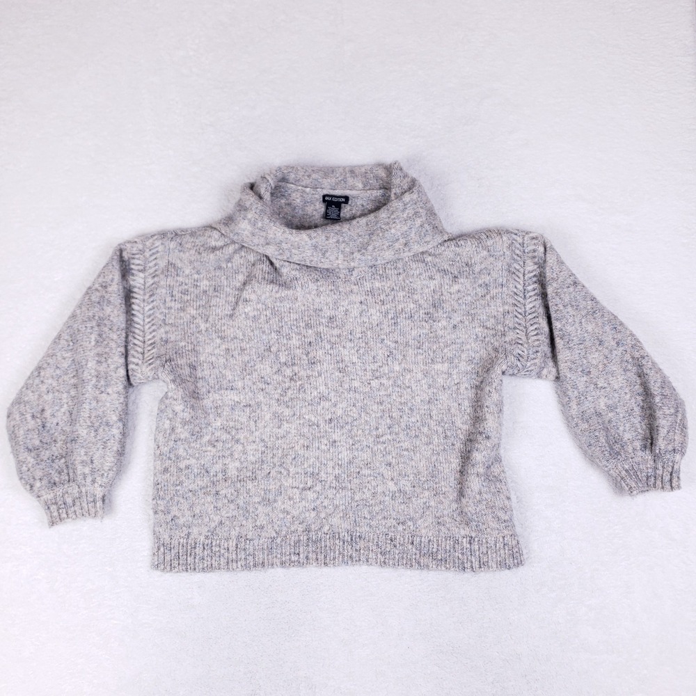 Max Edition Cowl‎ Neck Heather Gray Sweater XL Cozy Soft Knit Fall Winter
